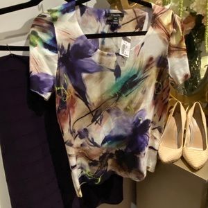 Sweater, skirt and heels